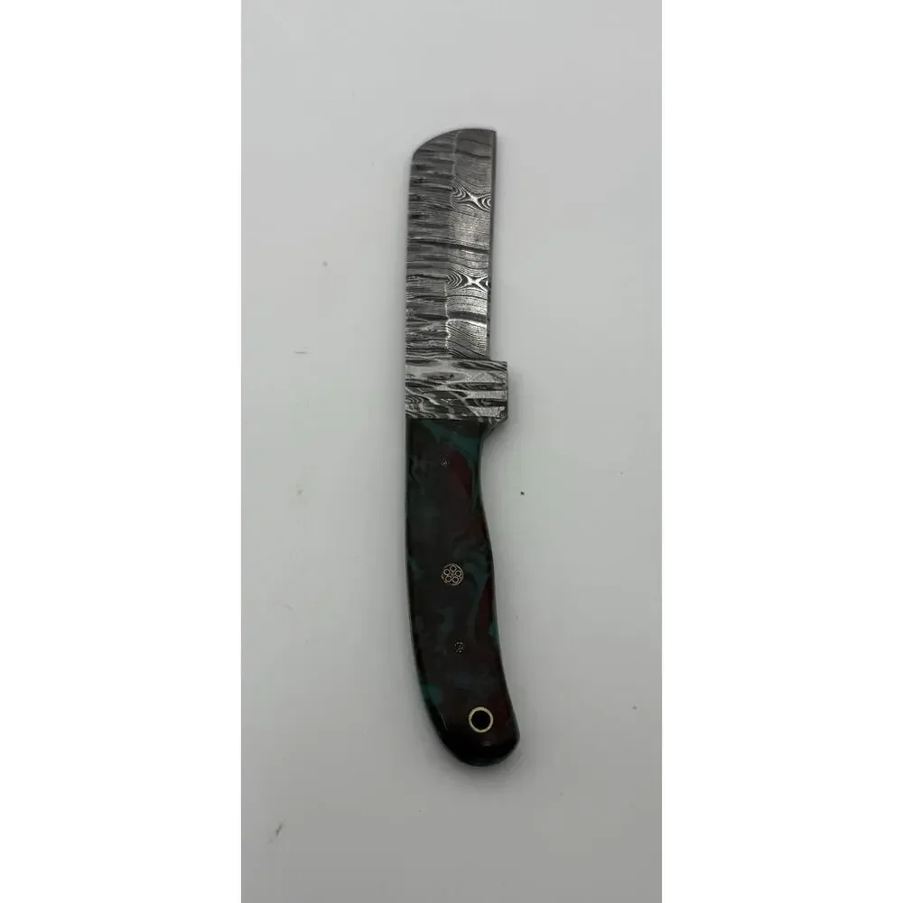 Handmade Damascus Steel Fixed Blade Knife w/ Leather Sheath – Pakistan Made NEW